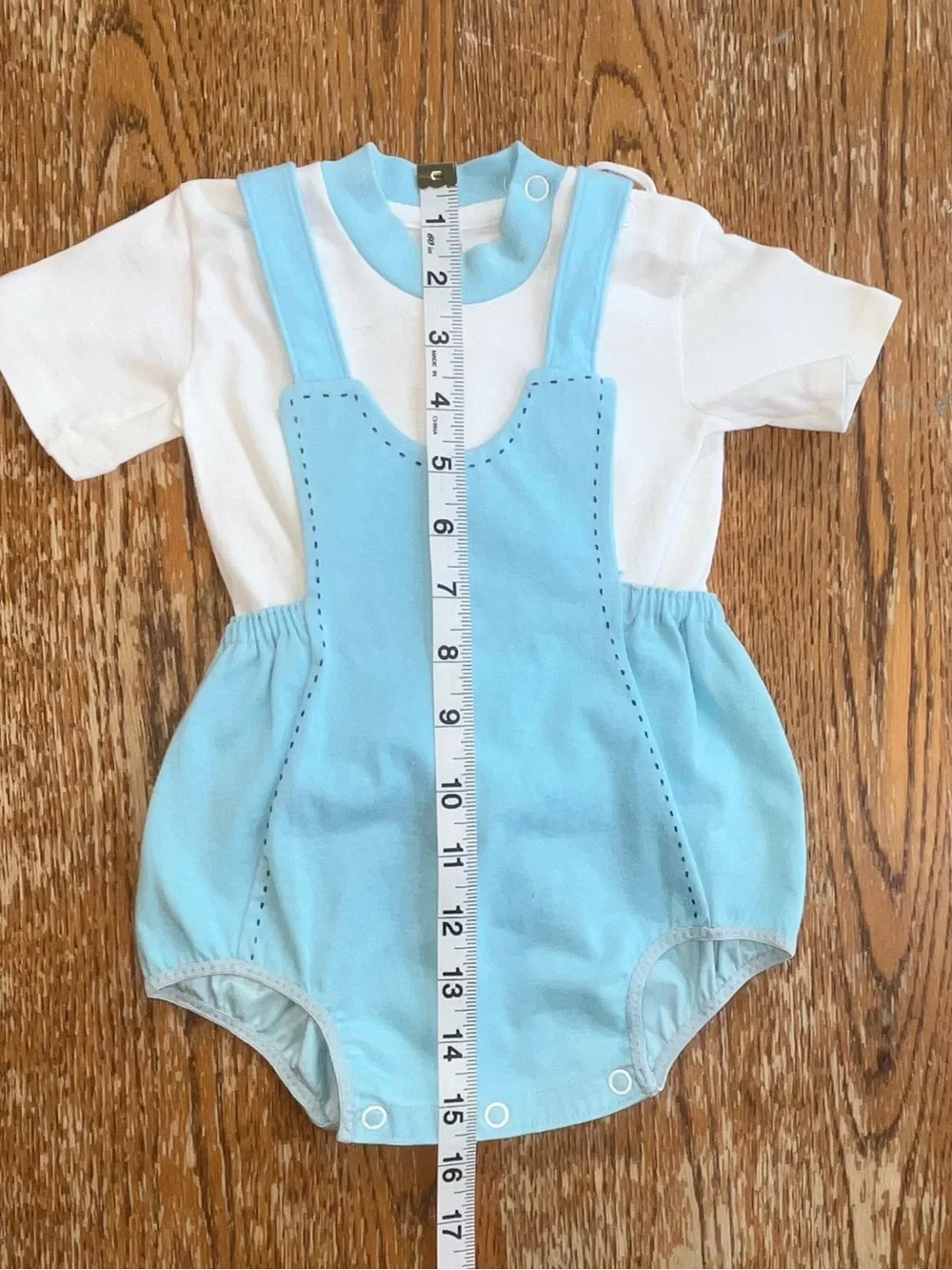 Vintage 70s -80s Carters 2 piece Bubble Romper Size 6m